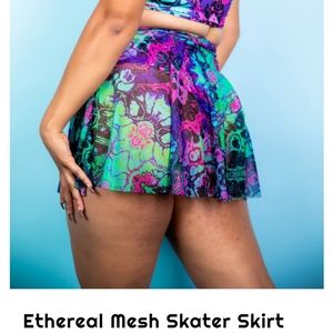 FRW Ethereal Mesh Skater Skirt